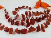 Natural Fire Opal Organic Form Beads